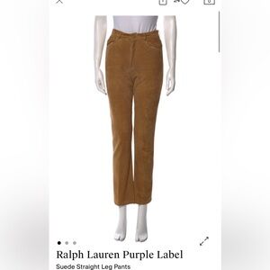 Ralph Lauren Purple Label Suede Tan Pants